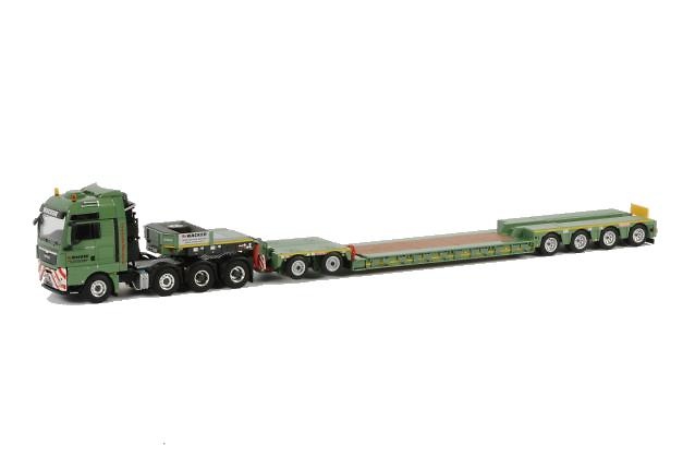 Wacker MAN TGX XXL 8x4 + 4-axle lowloader with 2-axle interdolly nooteboom, Wsi Collectibles 1/50 