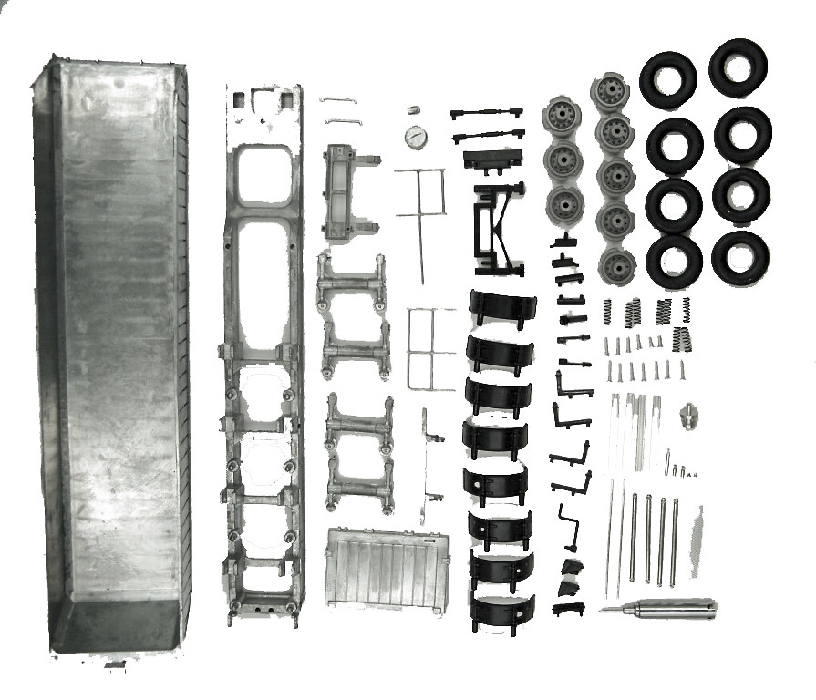 kit para montar de un semiremolque volquete 3 ejes Tekno 84063 escala 1/50 