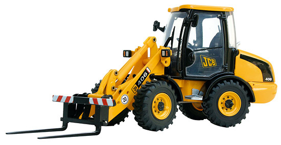 pala cargadora con horquillas Jcb 406 Joal 278 escala 1/35 