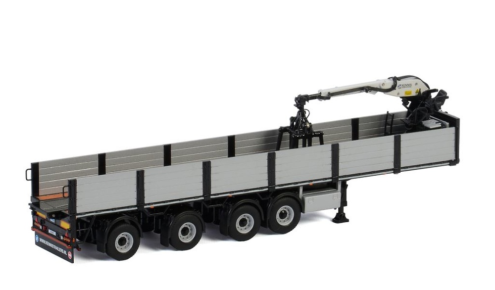 remolque transporte ladrillos 4 ejes con grua Wsi Models 2088 escala 1/50 