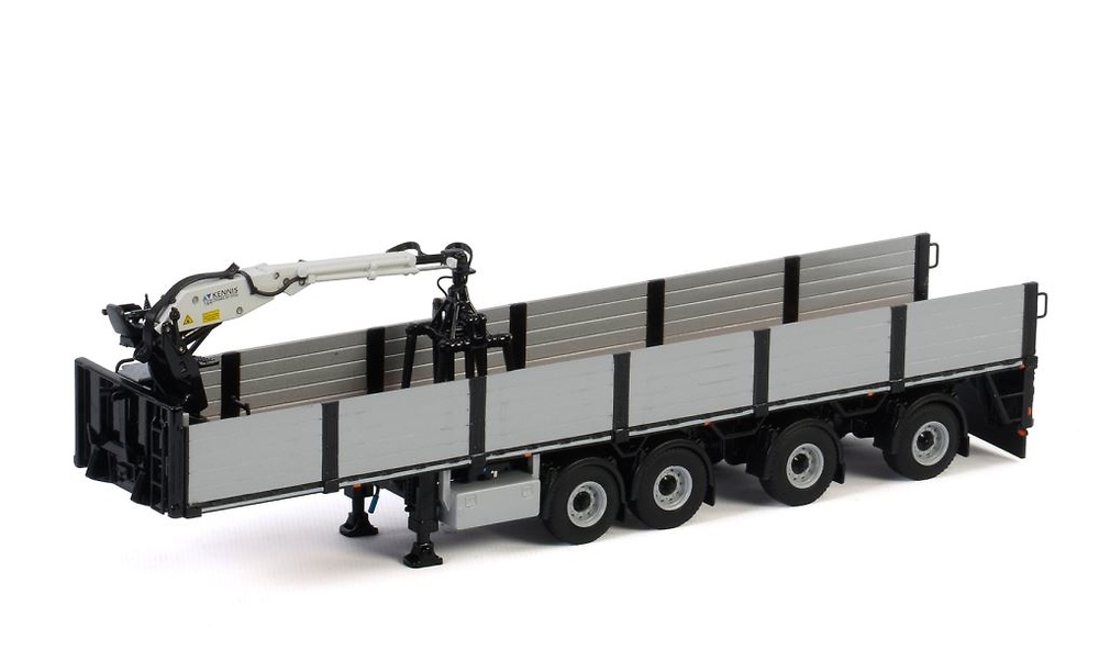 remolque transporte ladrillos 4 ejes con grua Wsi Models 2088 