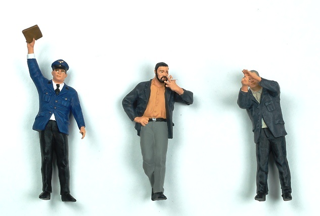 revisor tren renfe y trabajador tren Preiser 1/32 