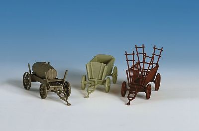 set de 3 remolques antiguos agricolas KIT KIBRI 1/87 