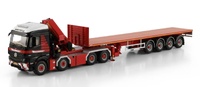 Mercedes Arocs MP4 8x4 + plataforma 4 ejes con grua palfinger Mammoet 410320 escala 1/50