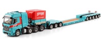Mercedes-Benz Actros Mp5 Slt Big Space 8X4 + plataforma baja con Dolly 3 Axle Wsi Models 01-4657 escala 1/50