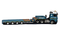 Mercedes Benz Arocs 6x4 con plataforma nooteboom mcos 4 ejes - Sarens Imc Models 20-1080 escala 1/50