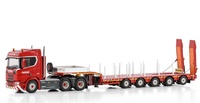 Scania R CR20 + plataforma Nooteboom Manoovr 5 ejes con rampas WSI Models escala 1/50