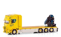 Scania S Highline Riged Flat Bed Truck + grua carga + Jib Wsi Models 4169 escala 1/50