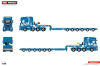 Scania s Highline cs20h 8x4 + plataforma 6 ejes Akm Wsi Models 01-4886 escala 1/50