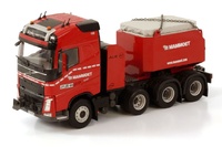Volvo FH4 Globetrotter 8x4 Resina Ballast Box + Placas Stelcon Mammoet WSI Models escala 1/50