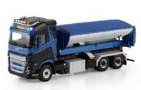 Volvo FH5 Globetrotter con grua gancho Palfinger y contenedor asfalto Wsi Models 04-2241 escala 1/50