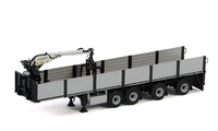remolque transporte ladrillos 4 ejes con grua Wsi Models 2088 escala 1/50