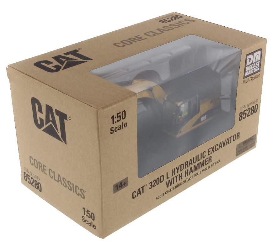 Cat 320D L con martillo Diecast Masters 85280 escala 1/50 