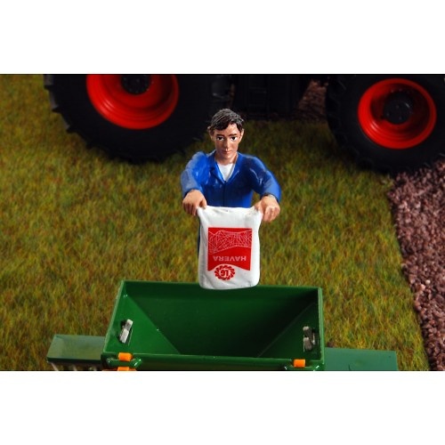 Figura Landwirt entleert einen Sack Agri Collectables ADF 32104 Masstab 1/32 