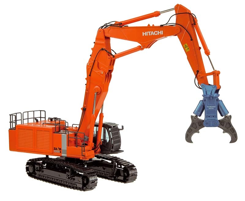 Hitachi Zaxis 1000k 3 excavadoras cadenas con pinza demolición NZG 781 escala 1/50 
