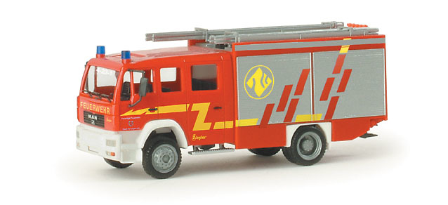 MAN LE 2000 LF 20/16 Feuerwehr Herpa 048033 Masstab 1/87 