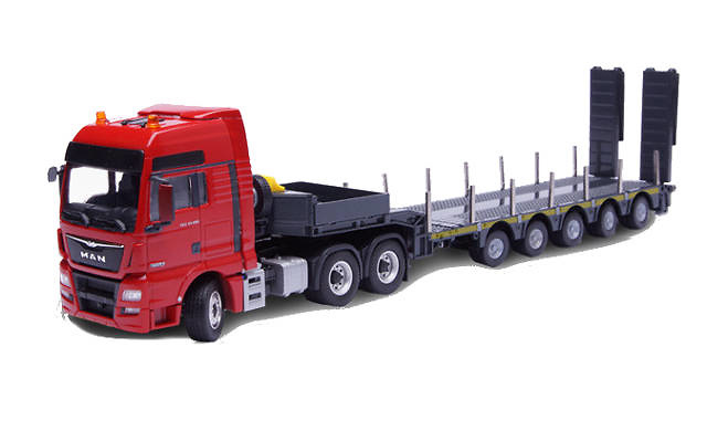 MAN TGX XXL Euro 6 con DOLL 5 ejes Conrad Modelle 76172 escala 1/50