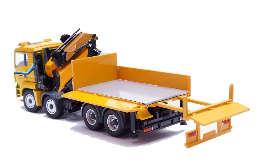 Man TGS con plataforma extensible y Palfinger PK100002 con Fly Jib Conrad  Modelle 71214 escala 1/