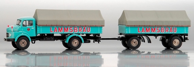 MB L911 Camión c/remolque Lammsbräu Bub 1/87 