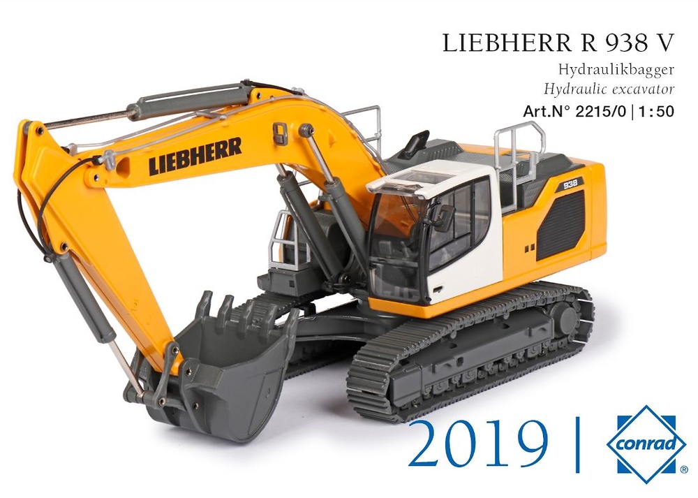 Excavadora Liebherr R 938 V Conrad Modelle 2215 escala 1/50 