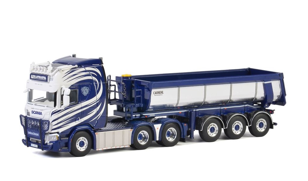 Scania R Highline + trailer volquete Lastebilsentral Wsi Models 01-2748 
