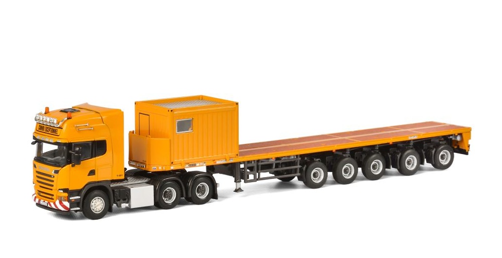 Scania R Streamline Topline + Ballast Trailer + 10 FT Container Wsi Models 