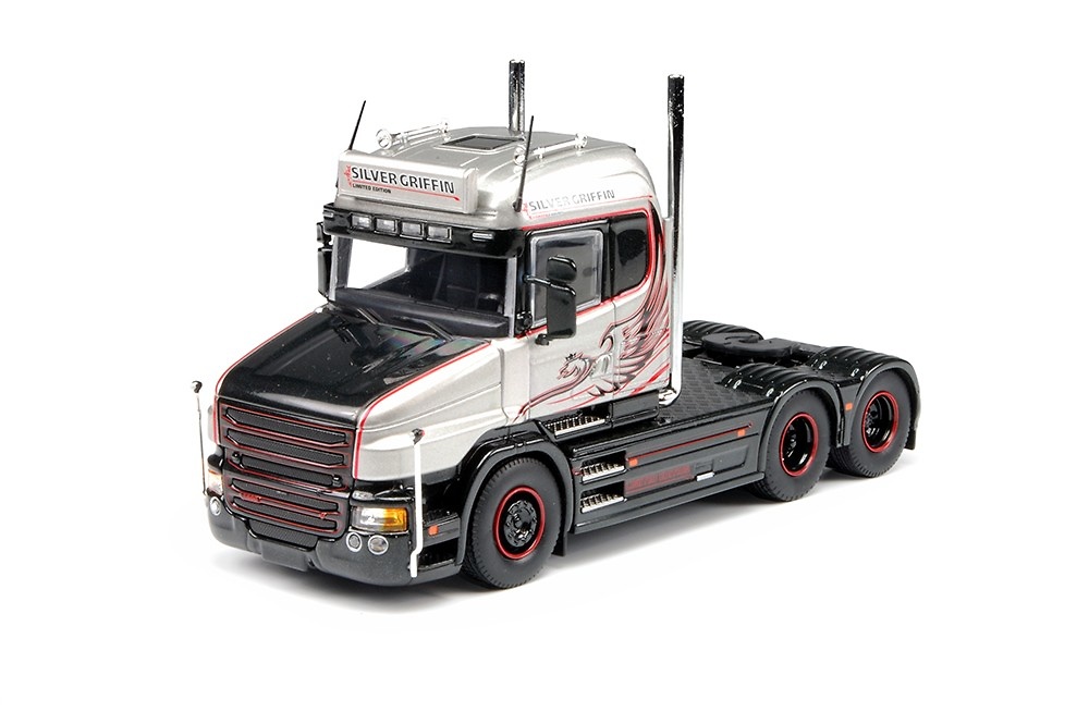 Scania T6 Highline 6x2 Silver Griffin Tekno 69754 Masstab 1/50 