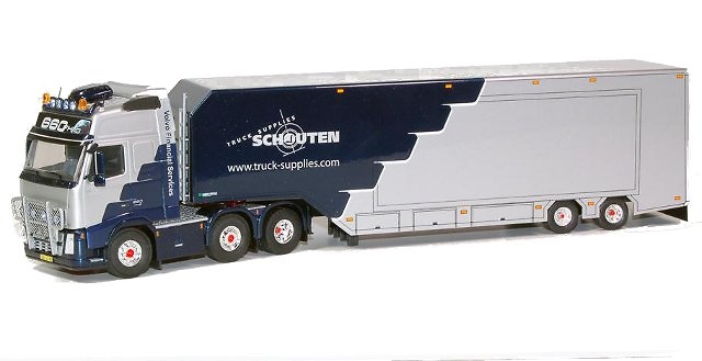 Volvo Globetrotter XL with a Schouten semitrailer, Tekno 56090 Masstab 1/50 