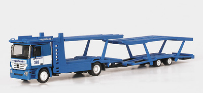 052450 Herpa 052450-Modelo en Miniatura-Remolque para Transporte de Coches 