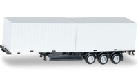 Krone Containerchassis mit zwei 20 Fuss Container Herpa 076494-002 Masstab 1/87