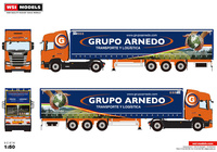 Miniatura Scania R Highline + remolque frigorifico Grupo Arnedo Wsi Models 01-4460 escala 1/50