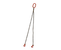 yc307-R dos cadenas con gancho 10 cm - rojo Ycc Models escala 1/50